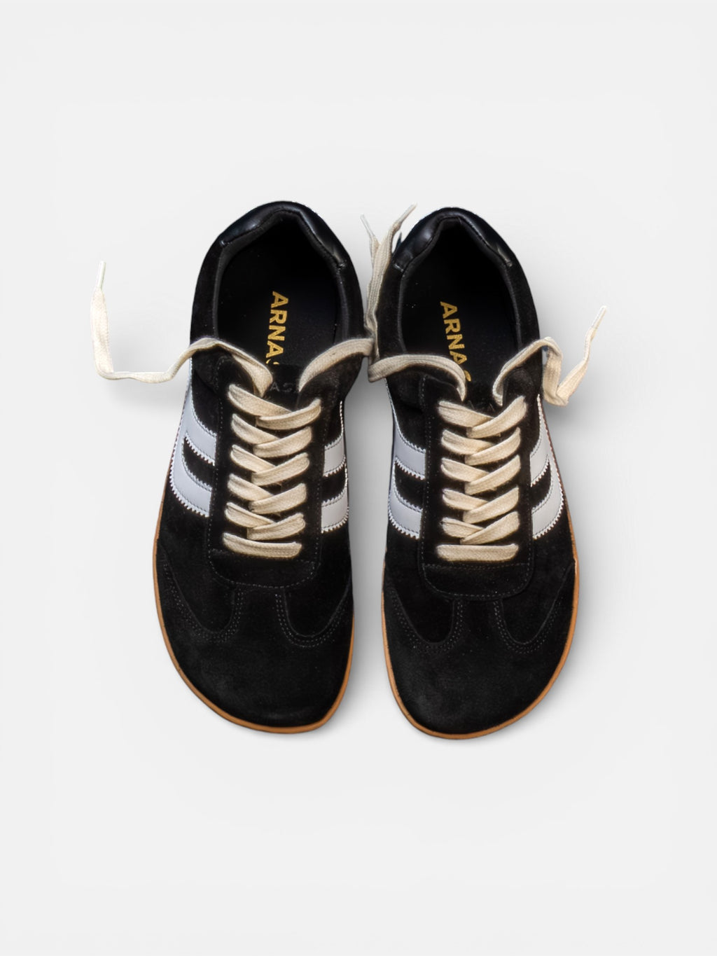 Zapatillas barefoot Atlantic Coal negras, vista superior par completo — ARNASA