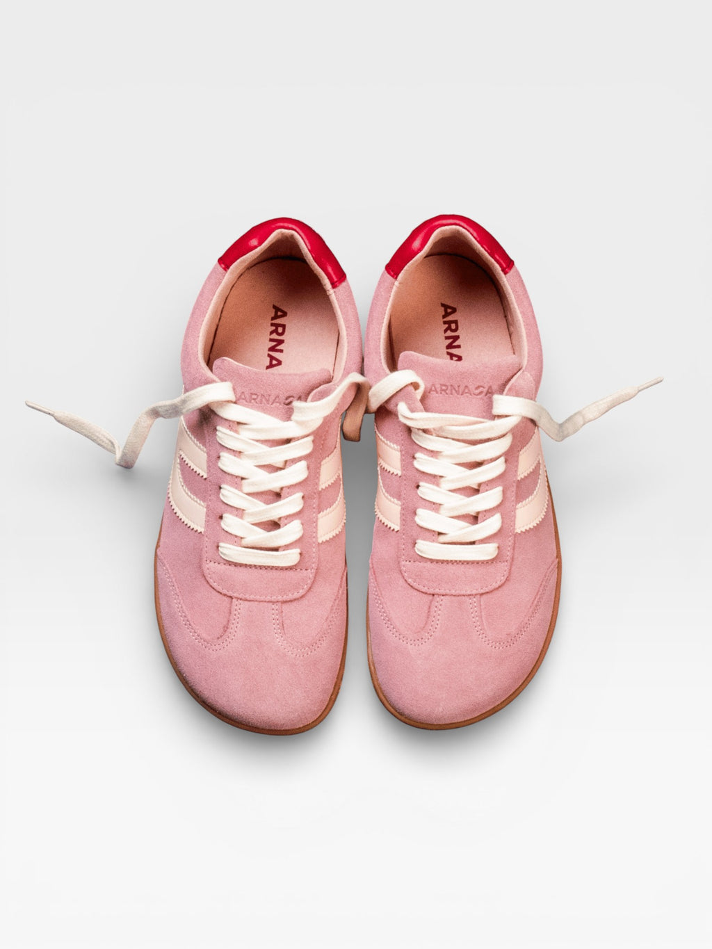 Zapatillas barefoot Atlantic Bloom rosa empolvado, vista superior par completo — ARNASA