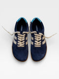 Zapatillas barefoot Atlantic Ocean azul marino, vista cenital par completo con logo ARNASA — ARNASA